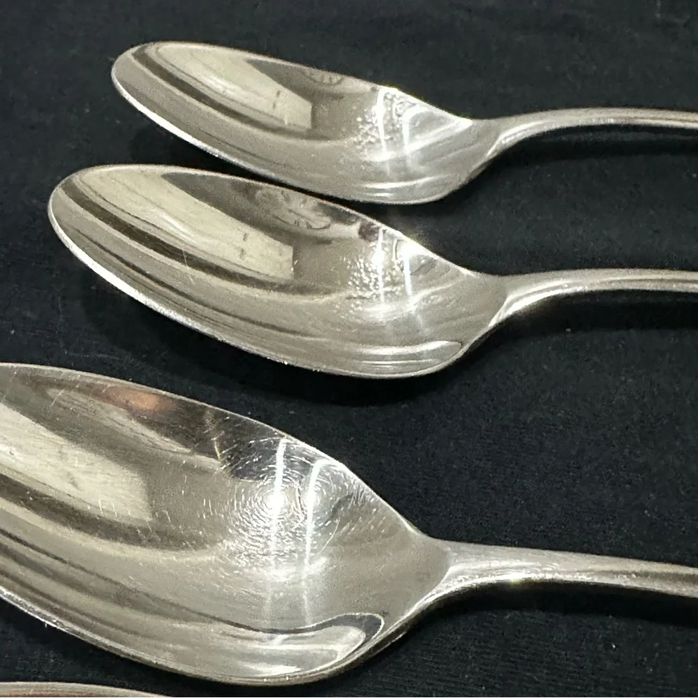 Dansk Escapade Stainless Flatware 5 Oval Soup Spoons Glossy 7 1/4”